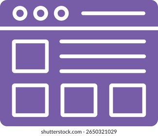 Website vector icon. Can be used for printing, mobile and web applications.