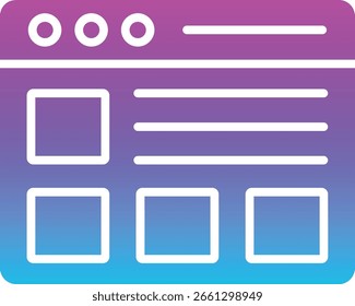 Vektorsymbol der Website. Kann für Druck-, Mobil- und Web-Anwendungen verwendet werden.