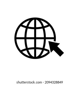 Website vector icon. Globe symbol vector.