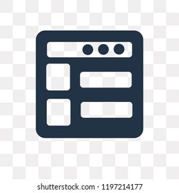 Website vector icon isolated on transparent background, Website transparency concept can be used web and mobile