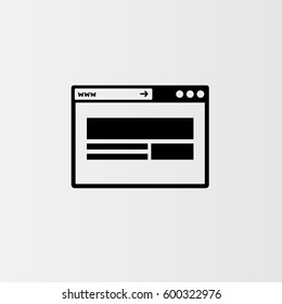 Website Vector Icon, Online website page symbol. Simple, modern flat vector illustration for mobile app, website or desktop app  