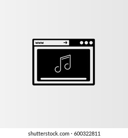 Website Vector Icon, The outlined symbol of opened window of website page. Simple, modern flat vector illustration for mobile app, website or desktop app     