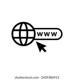 Icono del vector del sitio web. Símbolo del sitio. Logotipo de Internet.