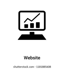Website icon  vector isolated on white background, logo concept of Website  sign on transparent background, filled black symbol