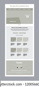 Website vector layout template for business or non-profit organization