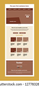 Website vector layout template for business or non-profit organization