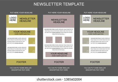 Website vector layout templates for business or non-profit organization