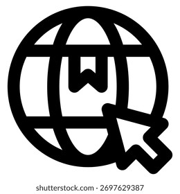 Sitio web Vector línea icono negrita