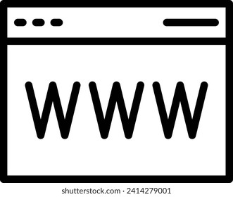Website Vector Line Icon Design
