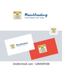 Website vector logotype with business card template. Elegant corporate identity. - Vector