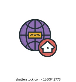 Website Vektorillustration Umriss ausgefülltes Symbol. EPS10 