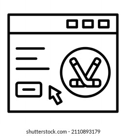 Website Vector Outline Icon Isolated On White Background
