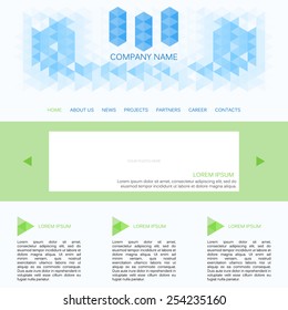 Website vector template for your company