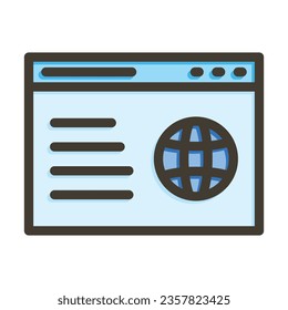 Website Vector Thick Line Filled Colors Icon For Personal And Commercial Use.
