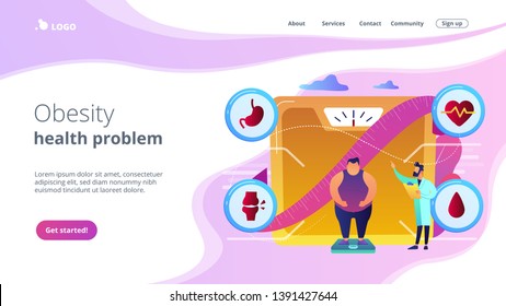 Website vibrant violet landing web page template.