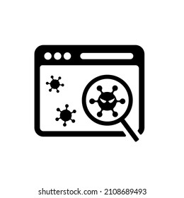 Website virus (Internet browser) vector icon illustration