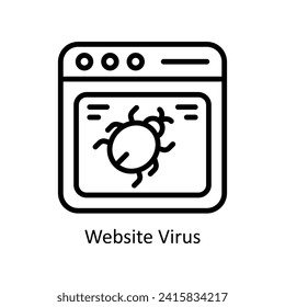 Ilustración del estilo de icono del contorno del vector del sitio web. Archivo EPS 10