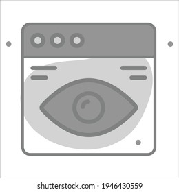 icono de visión de sitio web con ilustración moderna de fondo