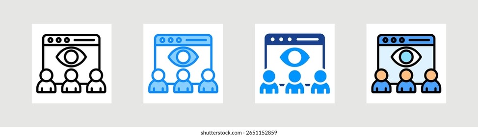Website Visitor Icon Collection Set Multiple Style