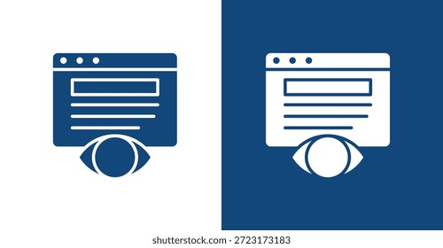 Website Besucher Glyphe, mit hellem und dunklem Hintergrund