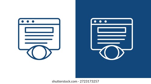 Website Besucher Outline, mit hellem und dunklem Hintergrund