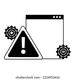website warning alert sign