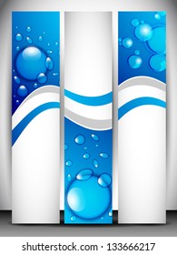 Banner de agua del sitio web. EPS 10.