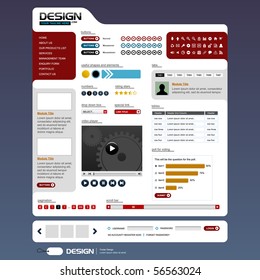 Website Web Design Elements Template