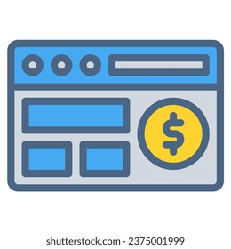 website, web icon or logo illustration filled outline color style. Icons ecommerce color.