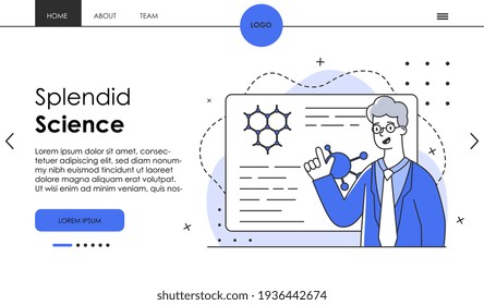 Website web page. Webinar, online teaching, video call and chat, online tutoring app and software, e-learning, video course, schedule software, learning plan. Flat cartoon vector illustration concepts