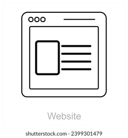 Website and webpage icon concept