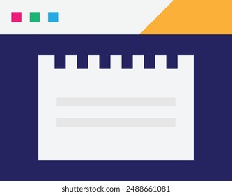 Website Webpage Internet Icon Vector Flat Illustration