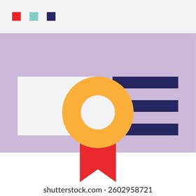 Website Webpage Internet Icon Vector Flat Illustration