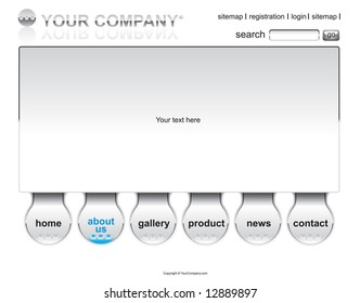 Website white silver alloy template
