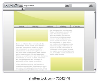 Website Window Template. Vector Web Design Concept.