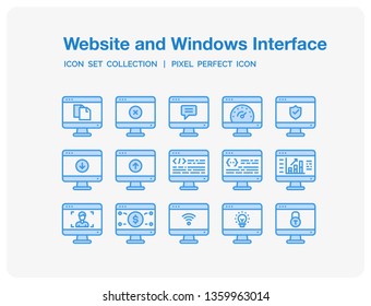 Website and Windows Interface
Icons Set. UI Pixel Perfect Well-crafted Vector Thin Line Icons. The illustrations are a vector.
