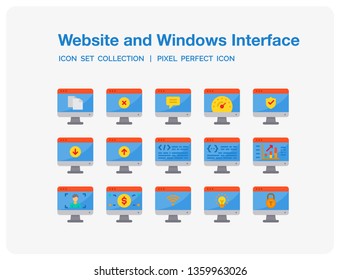 Website and Windows Interface
Icons Set. UI Pixel Perfect Well-crafted Vector Thin Line Icons. The illustrations are a vector.
