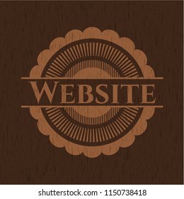 Website wooden emblem. Retro