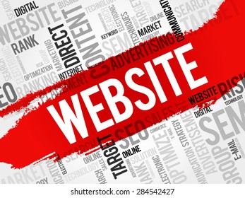 WEBSITE word cloud, business concept