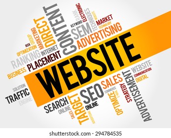 WEBSITE word cloud, business concept