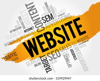 WEBSITE word cloud, business concept
