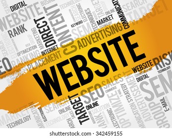 WEBSITE word cloud, business concept