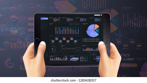 Website  working man digital tablet  with smart phone and graphics design diagram. Business and technology concept