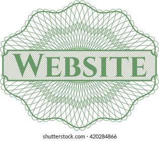 Website written inside rosette