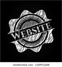 Website written on a chalkboard