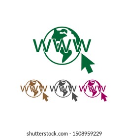 website www icon template, website www design element