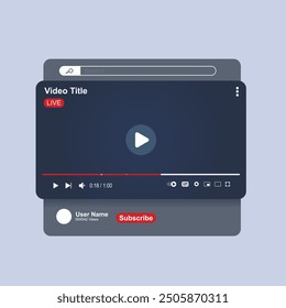 Website youtube Live stream video player 