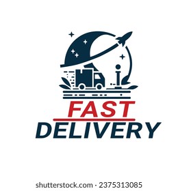 For websites and apps, a fast delivery icon Concept for delivery. Illustration in vector format design that is flat.