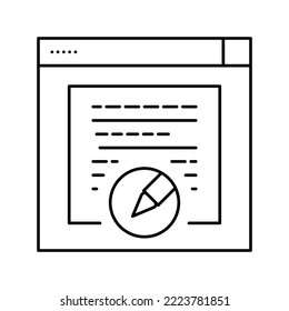 websites copywriting line icon vector. websites copywriting sign. isolated contour symbol black illustration
