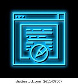 websites copywriting neon light sign vector. websites copywriting illustration